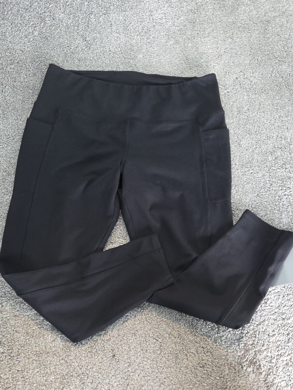 Danskin Black High-Waist Performance Leggings with Side Pockets